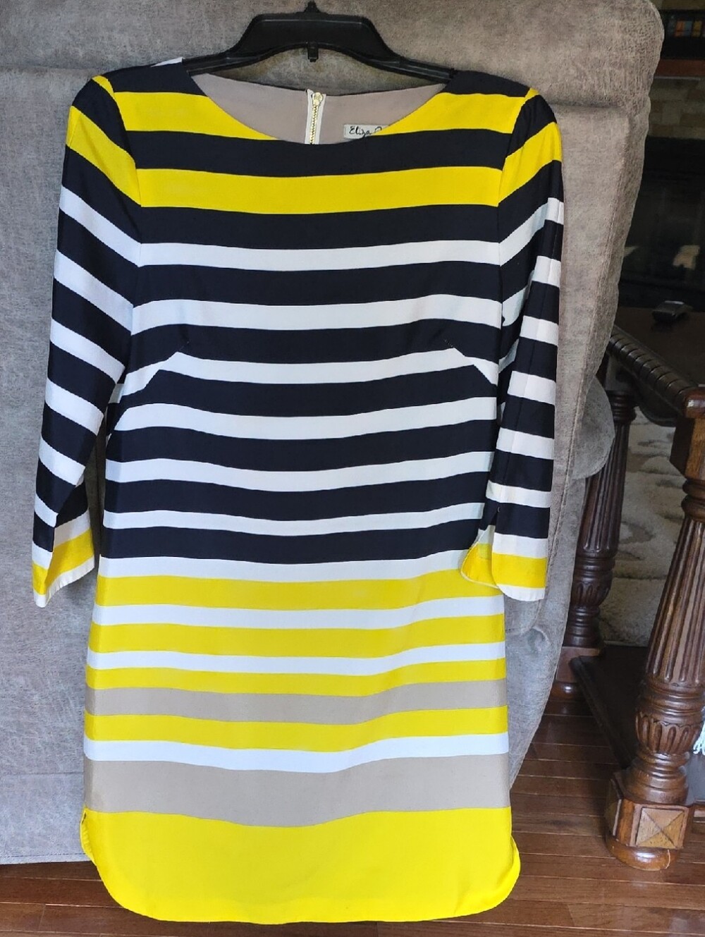 ​Eliza J Retro Colorblock Striped Shift Dress